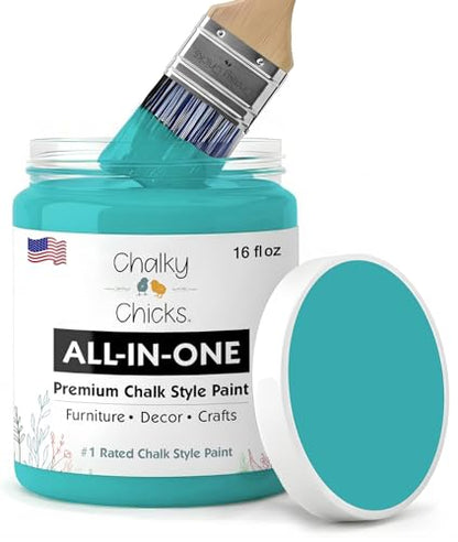 Mermaid 16 Fl Oz Chalk Paint for Furniture All in One