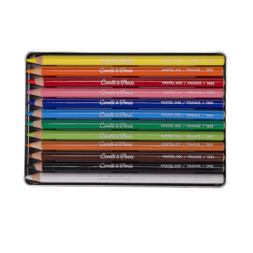 Pastel Pencils with 12 Assorted Colors (12 Count)