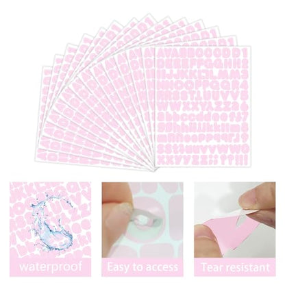 Pink Alphabet Stickers