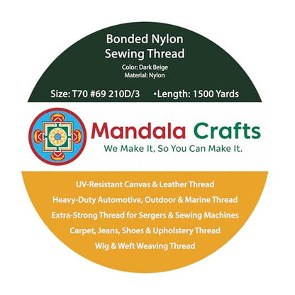 SZ 69 210D T70 Dark Beige Combo Bonded Nylon Thread 6000 YDs (18000 Foot)
