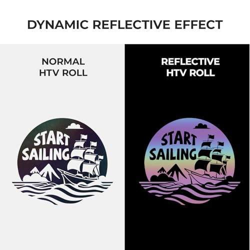 Reflective Rainbow HTV Heat Transfer Vinyl