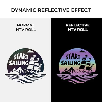 Reflective Rainbow HTV Heat Transfer Vinyl