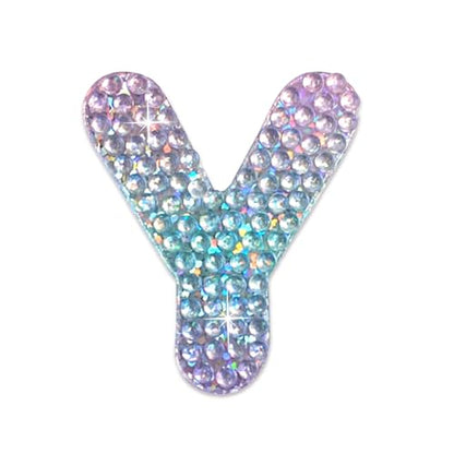 Sparkly Rhinestone Alphabet Letter Sticker Y