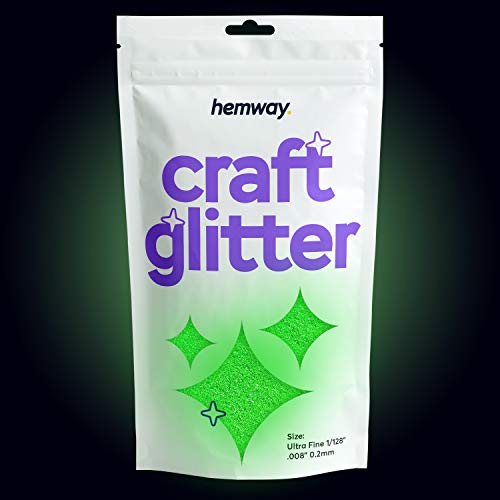 Craft Glitter Glow in The Dark Green 100g Ultrafine Glitter (3.5 Ounce)
