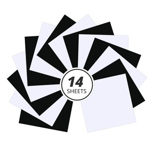 Black & White Glossy Permanent Vinyl (14 Count)