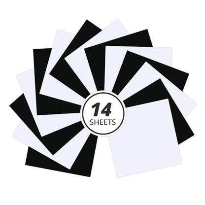 Black & White Glossy Permanent Vinyl (14 Count)