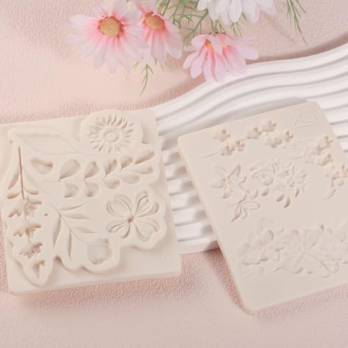 1 Pcs 3D Embossed Flower Fondant Mold