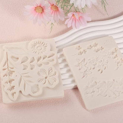 1 Pcs 3D Embossed Flower Fondant Mold