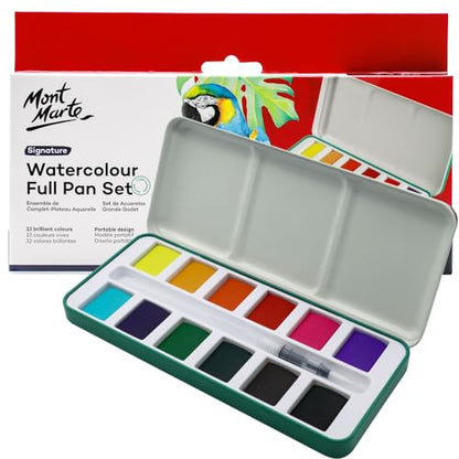 Watercolor Set Full Pan Signature 13pc in Tin (12 Count)