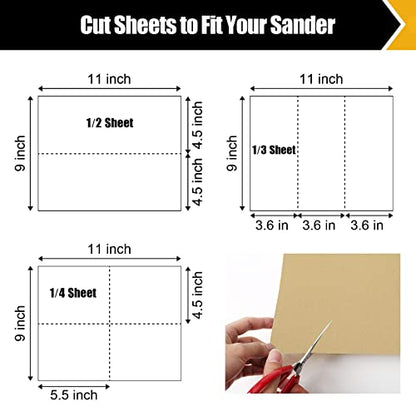 220 Grit Sand Paper 9" x 11" (12 Count)