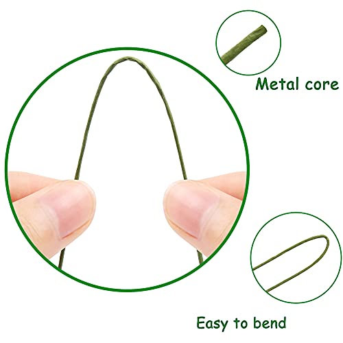 22 Gauge Dark Green Floral Wire Stem for Flower Arrangement Craft Supply
