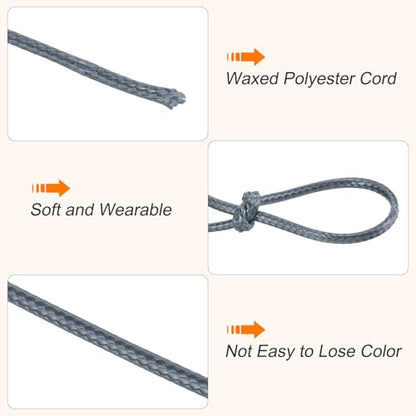 Waxed Cord 2.5mm Waxed Polyester Cord 87 Yard Wax String for Bracelet Making