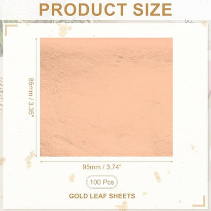 Gold Leaf Sheets for Art 3.7" x 3.4"