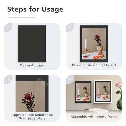 50 Pack 9x12 Uncut Photo Mat Matboards