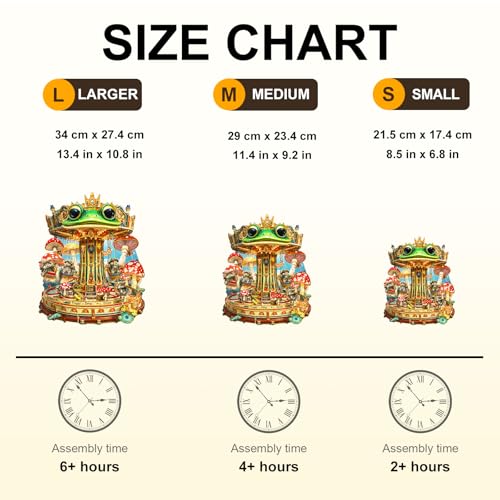 Frog Drop Tower Puzzles Adults Gifts for Women Men Wooden 215 Pieces 13.4 * 10.8in