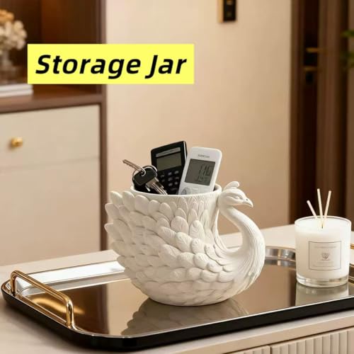 Animal Resin Molds Silicone 3D Cute Peacock Epoxy Resin Jar Plaster Candle Holder Wax Molds for Candle Making