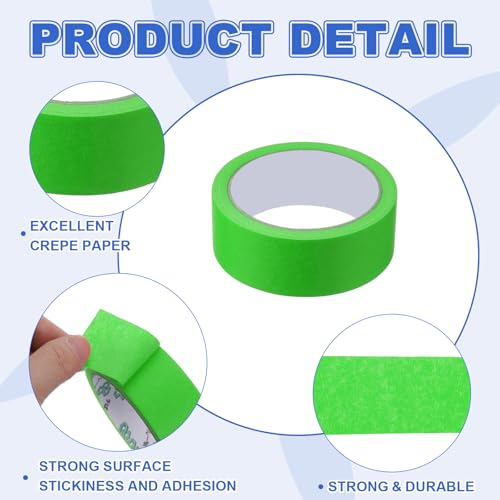 Masking Tape 1.4 Inch x 21 Yard Painter's Tape Green Paint Tapes for DIY Crafts Arts Drawing Decoration Labeling Car Painting Artist Teachers
