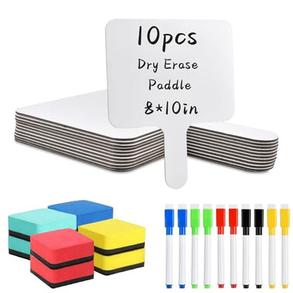 10 Pcs Dry Erase Answer Paddle (10 Count)