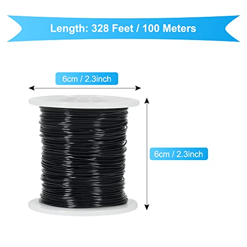 328ft 20 Gauge 0.8mm Aluminum Wire Black Soft for Jewelry