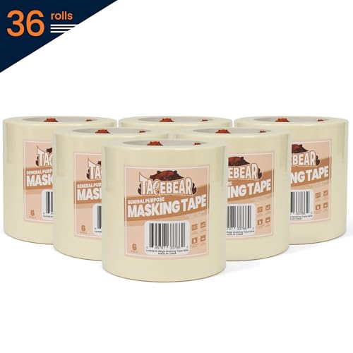 General Purpose Masking Tape Beige White 0.75" x 60Yards x 36Rolls