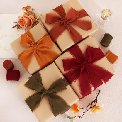 4 Rolls Silk Chiffon Ribbon 1 (4 Count)