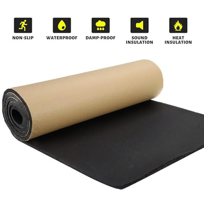 3 4''T x 12''W x 59''L Neoprene Sponge Foam Rubber Sheet Roll with Self