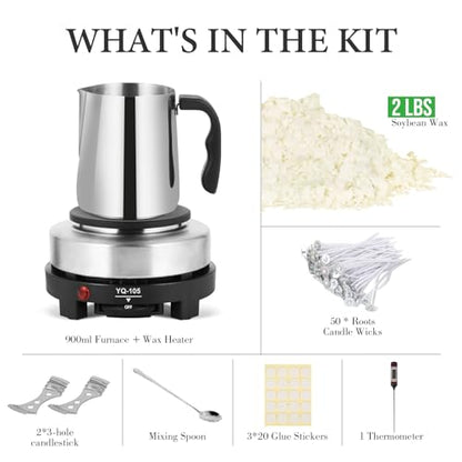 Candle Making Kit with Wax Melter