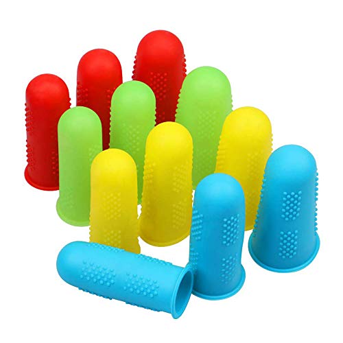 12 Pieces Silicone Hot Glue Gun Finger Caps