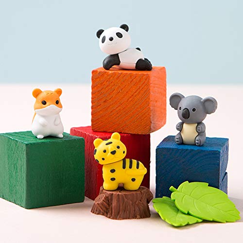 72 Pcs Assorted Animal Pencil Erasers Desk Pets (72 Count)