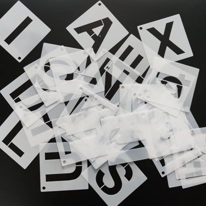 6 in Alphabet Number Stencils for Painting