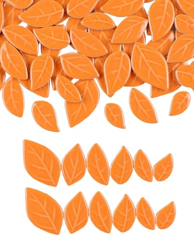 200g Mixed Sizes Leaves Mosaic Tiles for Craft Bulk