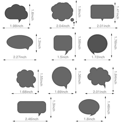 11PCS Multi Shape Speech Bubble Chat Cutting Dies (11 Count)