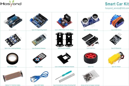 Smart Robot Car R3 Project Kit Compatible with Arduino IDE
