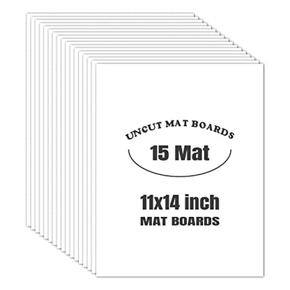 11x14 Uncut Picture Mat Boards (15 Count)