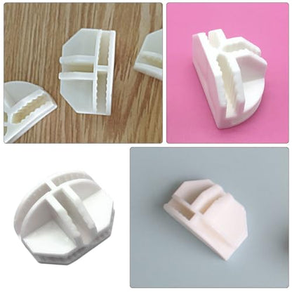 Semi Circle Plastic Cube Connectors 50 Pieces for Modular Wire Storage Organizer Easy Assembly Universal Closet and Shoe Storage Hardware