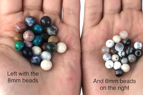 500Pcs 8mm Natural Gemstone Beads