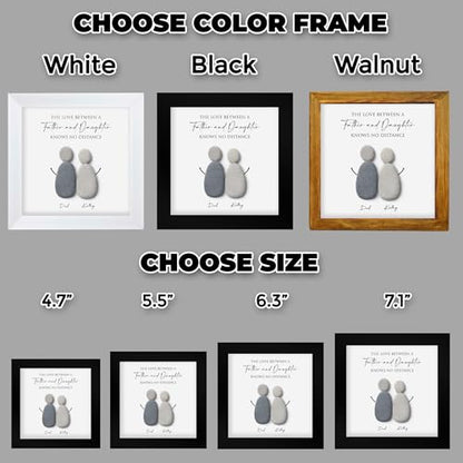 Personalized Father and Daughter Pebble Art Frame