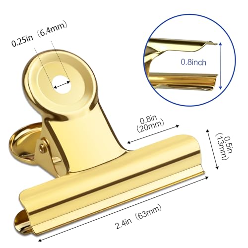 10 Pack Large Metal Hinge Clips 2.5 Inches Bull Hinge Paper Clips