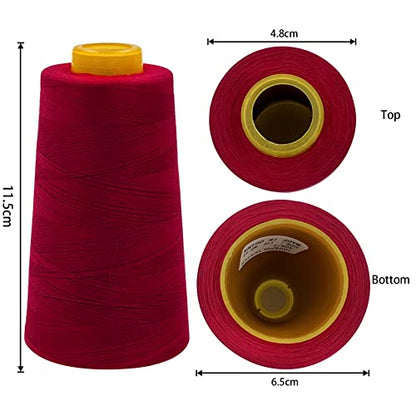 4 Cones of 3000 Yards Each Spool Thread for All Purpose (36000 Foot)