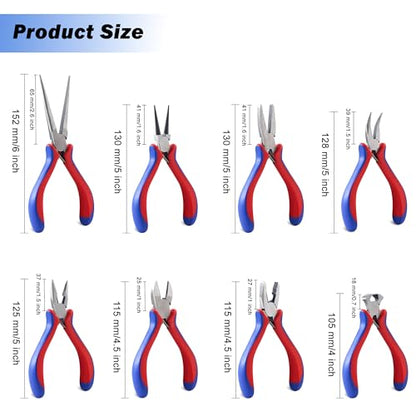 8 Pcs Needle Nose Pliers Set (8 Count)