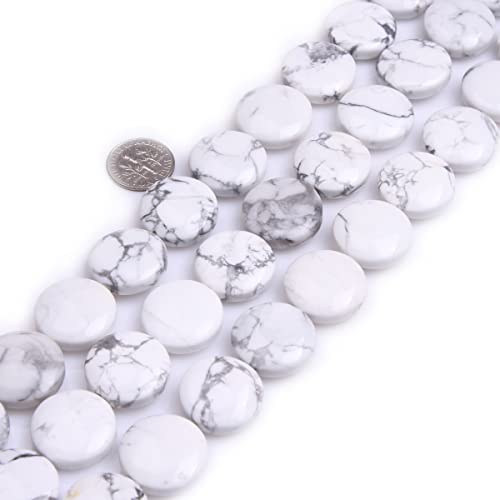 GEM Inside White Pine Coin 20mm Smooth Agate Beads for Jewelry Making Pendant