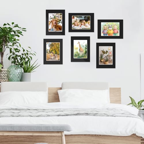 15 Pack Black Picture Mats 12x16 for 8.5x11 Photos (15 Count)