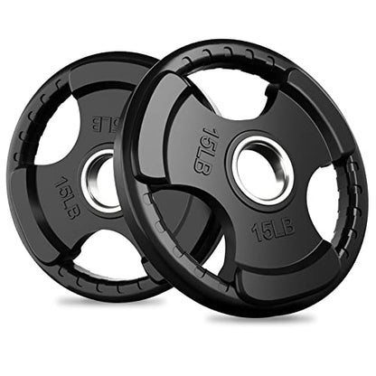 Olympic Rubber Grip Weight Plates (2 Count)
