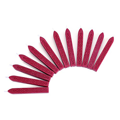 12Pcs Sealing Wax Sticks with Wicks for Wax Seal Stamp (12 Count)
