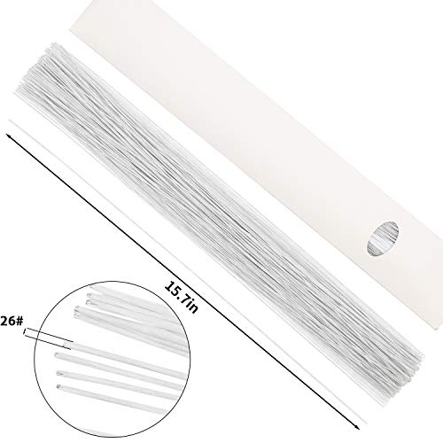 26 Gauge White Floral Wire Stem for Flower Arrangement Craft Supply