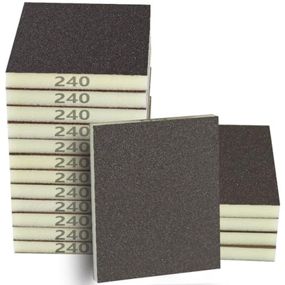 16PCS 240 Grits Sanding Sponge Fine Coarse Sanding Block (16 Count)