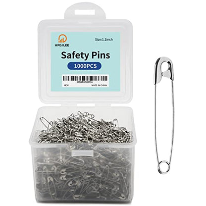 1000 Pcs Assorted Safety Pins (1000 Count)