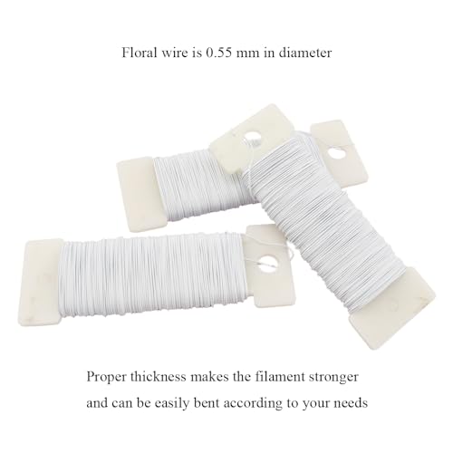 26Gauge White Metal Floral Wire