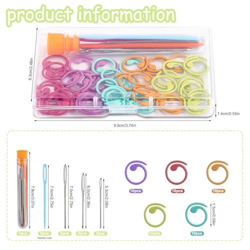 50 Pcs Metal Crochet Stitch Markers (50 Count)