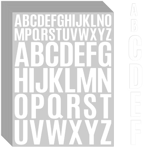 Letter Stickers 1560 Pieces 30 Sheets Stick on Vinyl Letters Capital Alphabet Sticker Letter for Craft Bulletin Boards Classroom Home Business Decor (1560 Count)